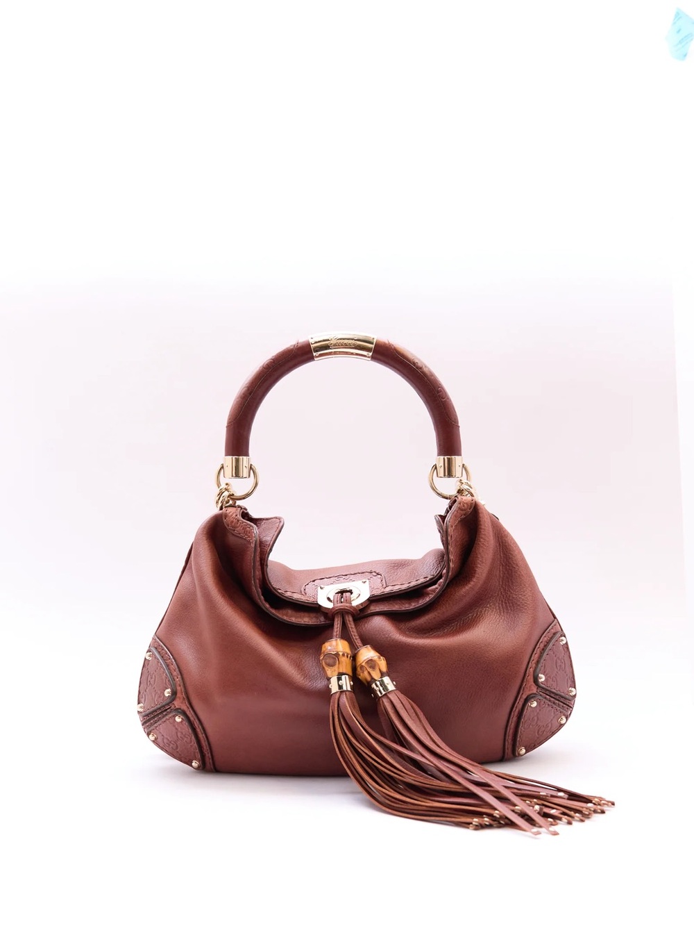 Vintage Gucci Brown Leather Indy Bag (2006 Release)
